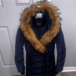 KAY down coat with natural fur Signature Mackage Collar